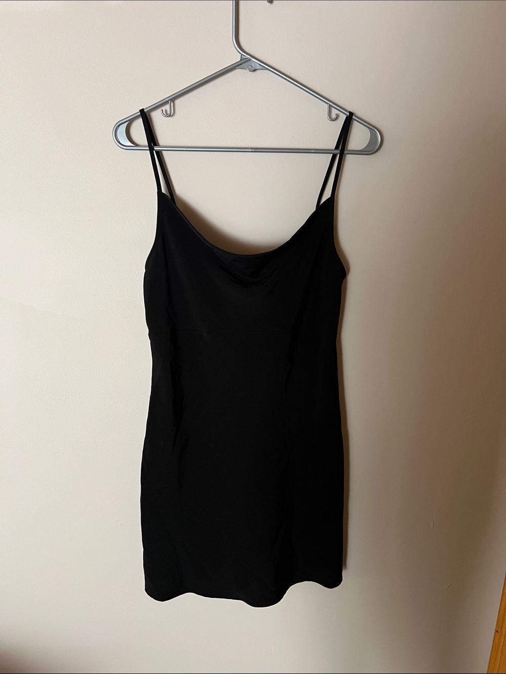 Forever 21 Black Cowl Neck Mini Slip Dress